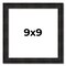 9x9 Thin Barnwood Picture Frame with UV-Resistant Acrylic & Acid Free Backing, Available in 2 Paint Finishes - Grey and Black